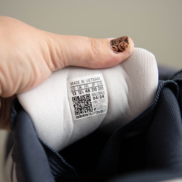 Adidas Grand Court Alpha Navy White Retro Y2K Soccer Style Sneakers Mens Size 13 - Picture 5 of 7